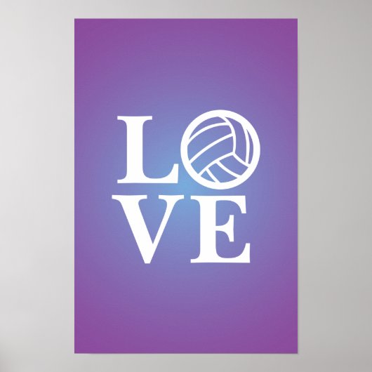 Poster de volleyball Love (Devant)