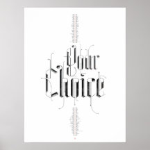 Poster de votre choix (blanc)