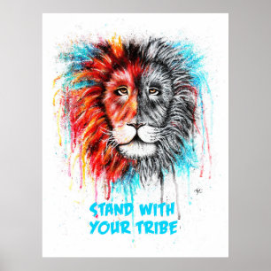 Poster de votre tribu Lion Imprimer