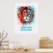 Poster de votre tribu Lion Imprimer (Cuisine)