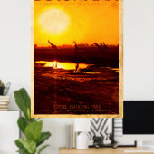 Poster de voyage Afrique vintage Botswana (Bureau à domicile)