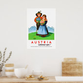 Poster de voyage Autriche vintage Retro Alpine (Cuisine)