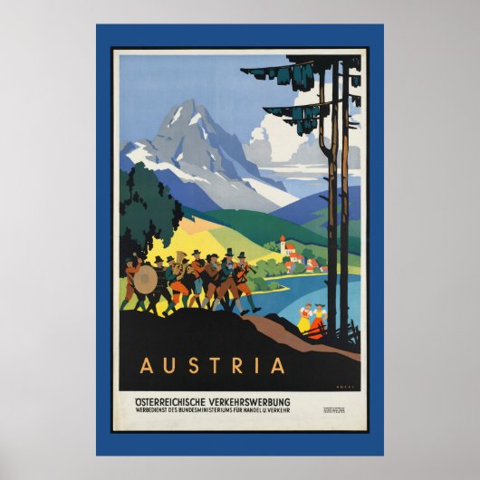 Poster de voyage autrichien vintage (Devant)