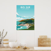 Poster de voyage Big Sur California Nature (Cuisine)