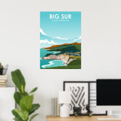 Poster de voyage Big Sur California Nature (Bureau à domicile)