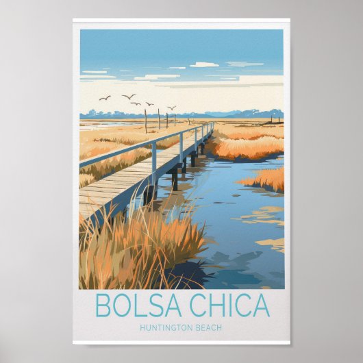 Poster de voyage Bolsa Chica - California State Be (Devant)