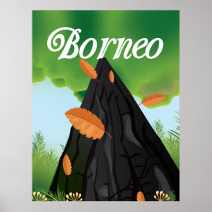 Poster de voyage Borneo Rainforest