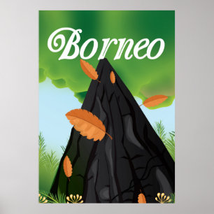 Poster de voyage Borneo Rainforest