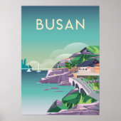Poster de voyage Busan Corée du Sud (Devant)