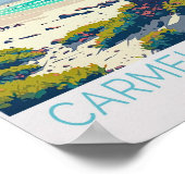 Poster de voyage Carmel Beach California (Coin)