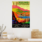 Poster de voyage chinois Vintage Kuling. (Cuisine)