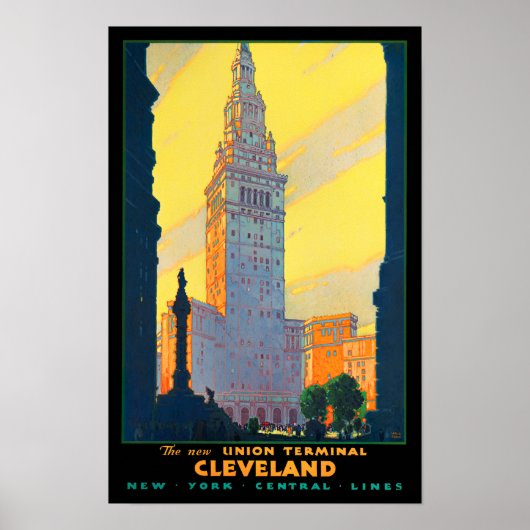 Poster de voyage Cleveland vintage (Devant)