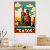 Poster de voyage Cracovie Art mur (Cuisine)