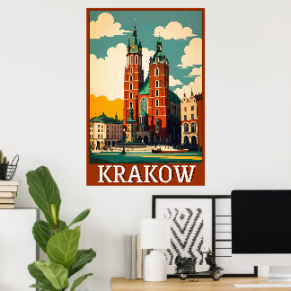 Poster de voyage Cracovie Art mur