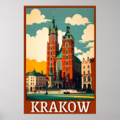 Poster de voyage Cracovie Art mur (Devant)