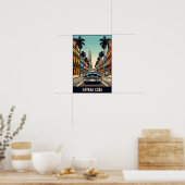 Poster de voyage Cuba vintage avec voitures classi (Cuisine)