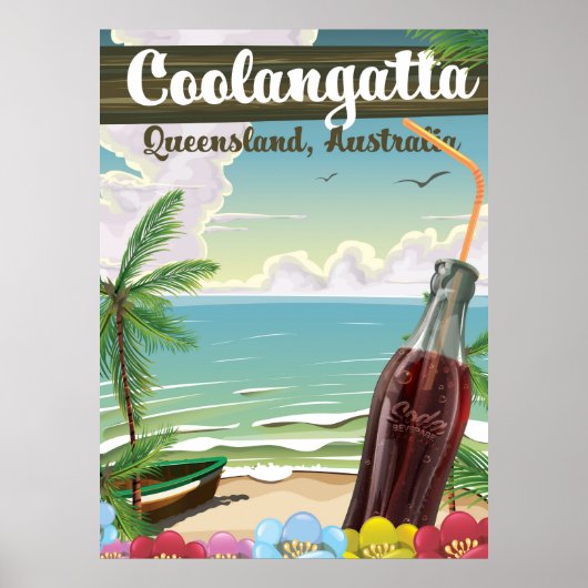 Poster de voyage de Coolangatta Australie vintage (Devant)