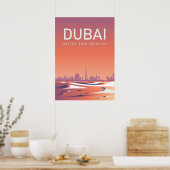 Poster de voyage de Dubaï Émirats arabes unis (Cuisine)