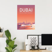 Poster de voyage de Dubaï Émirats arabes unis (Bureau à domicile)