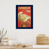 Poster de voyage de Grèce vintage (Cuisine)
