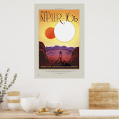 Poster de voyage de la NASA Retro ExoPlanet Tour K (Cuisine)