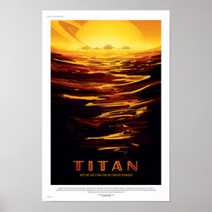 Poster de voyage de la NASA - Saturn's Moon Titan