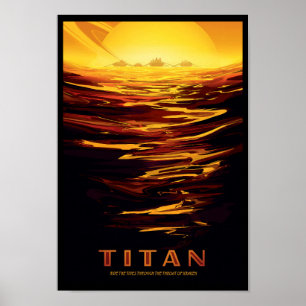 Poster de voyage de la NASA - Saturn's Moon Titan