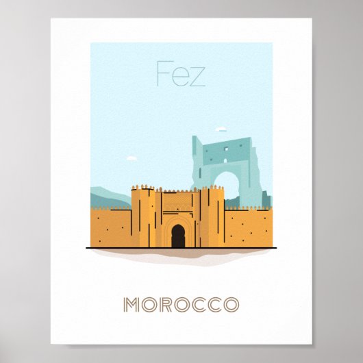 Poster de voyage de la ville de Fez - poster de vo (Devant)