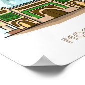 poster de voyage de la ville de Meknès - affiche d (Coin)