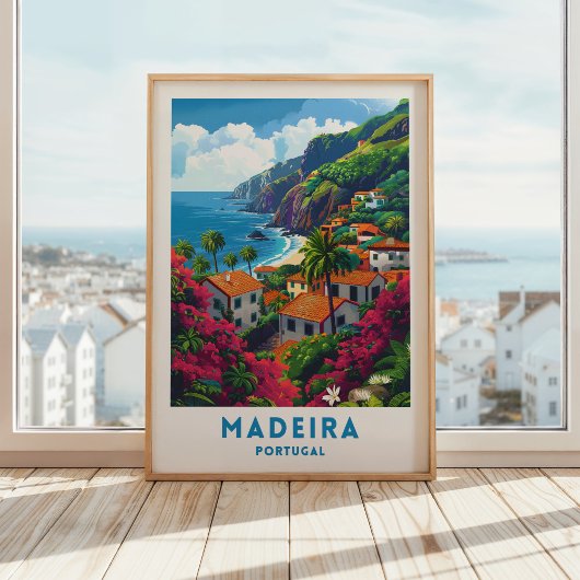 Poster de voyage de l'île de Madère Portugal Wall