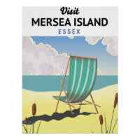 Poster de voyage de l'île de Mersia Essex