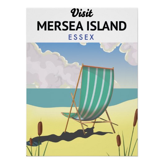 Poster de voyage de l'île de Mersia Essex (Devant)