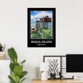 POSTER DE VOYAGE DE L'ÎLE MAIGA MALAISIE (Bureau à domicile)