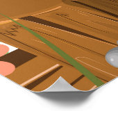 Poster de voyage de Martinique Cartoon (Coin)