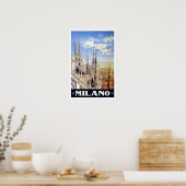 Poster de voyage de Milano Italie (Cuisine)