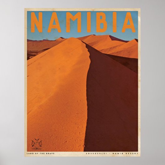 Poster de voyage de Namibie vintage (Devant)