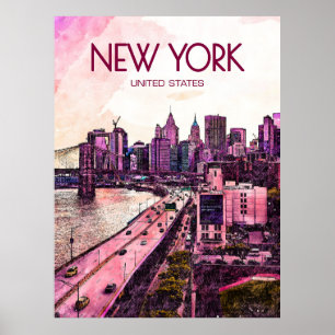 Poster de voyage de New York