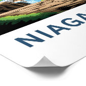 Poster de voyage de Niagara Falls Canada (Coin)