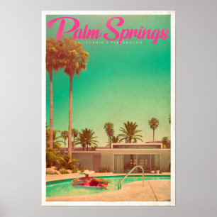 Poster de voyage de Palm Springs vintage