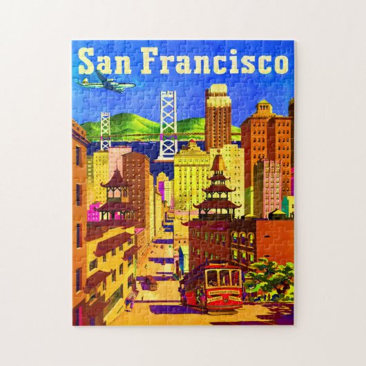 Poster de voyage de San Francisco Jigsaw Puzzle (Vertical)