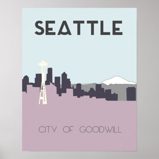 Poster de voyage de Seattle (Devant)