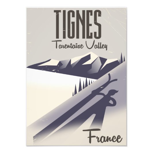 Poster de voyage de ski Tignes, France (Devant)
