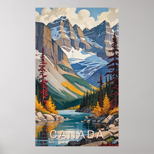Poster de voyage du Canada texte personnalisé (Devant)