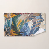 Poster de voyage du Canada texte personnalisé (Serviette à main)