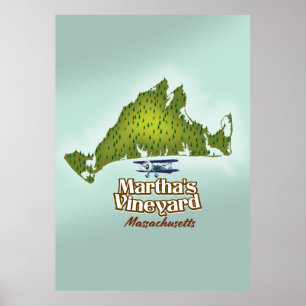 Poster de voyage du Massachusetts de Martha