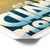 Poster de voyage du millésime Chamonix France (Coin)