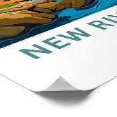 Poster de voyage du parc national New River Gorge (Coin)