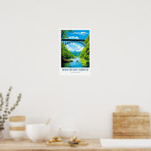 Poster de voyage du parc national New River Gorge (Cuisine)