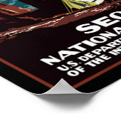Poster de voyage du parc national Sequoia (Coin)