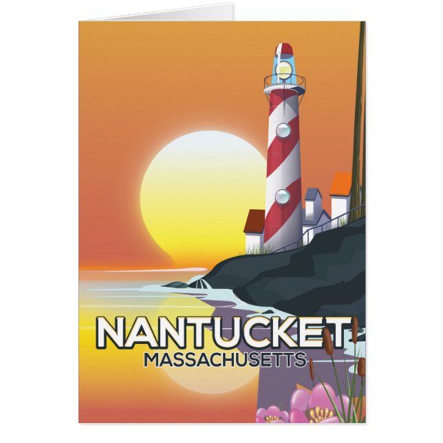 Poster de voyage du phare de Nantucket Massachuset (Devant)